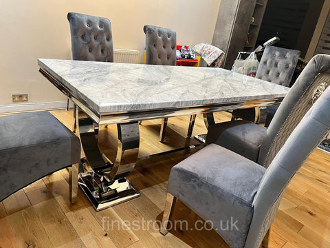 Grey Ariana Dining Table With DG Sofia Chairs