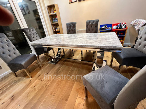 Grey Ariana Dining Table With DG Sofia Chairs