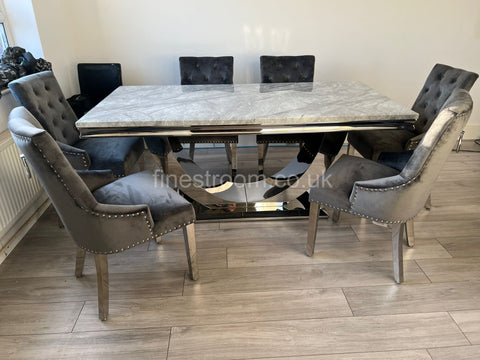 Grey Arial Dining Table With DG Valencia Chairs