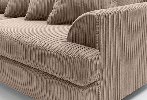 Liverpool Jumbo 5 Seater Wide Armrests With Footstool High quality Fabric Sofa