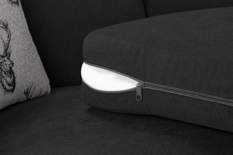 Verona sofa 3+2 Seater Scatter Back Black