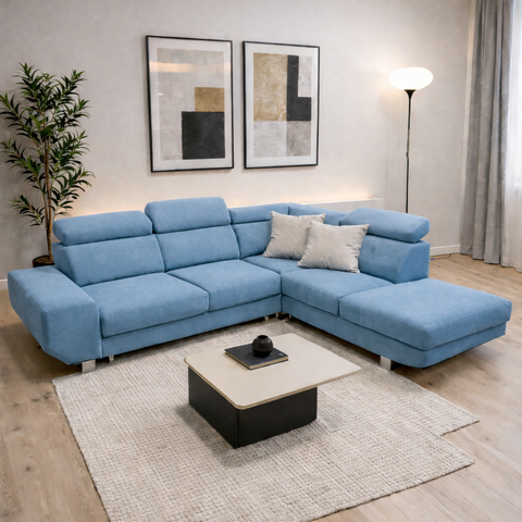 Modern L-Shape Corner Sofa Bed – Convertible Sectional Sofa