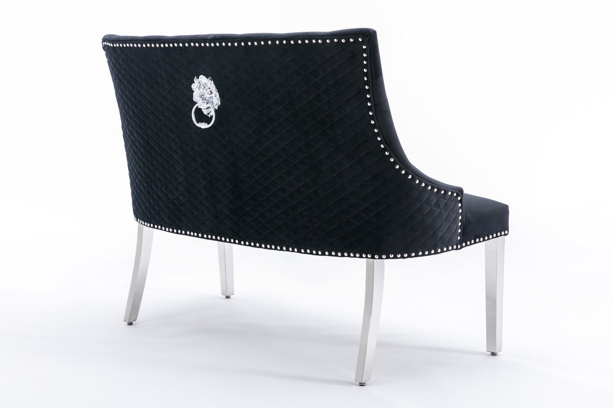 Majestic High Back Bench- Black Chrome
