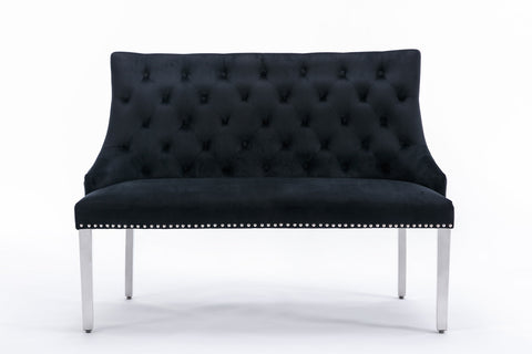 Majestic High Back Bench- Black Chrome