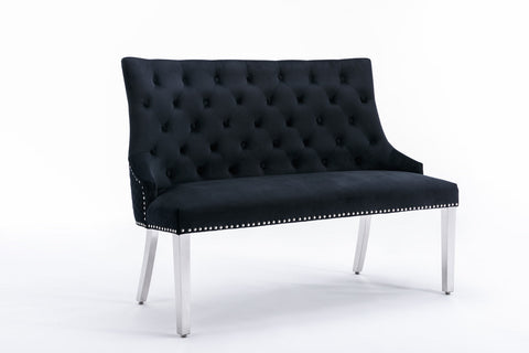 Majestic High Back Bench- Black Chrome