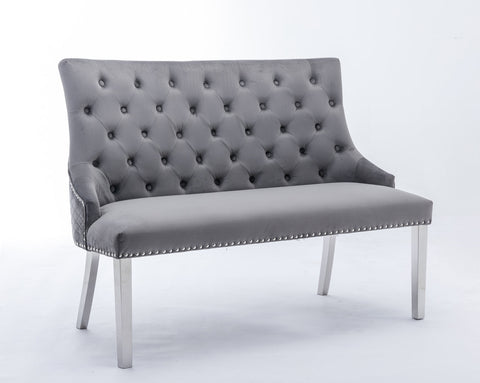 Majestic High Back Bench- Grey Chrome