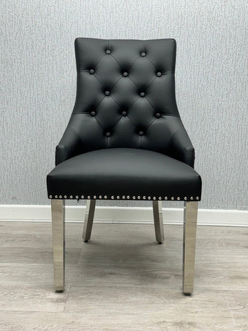 Majestic PU Dining Chairs- Midnight Black