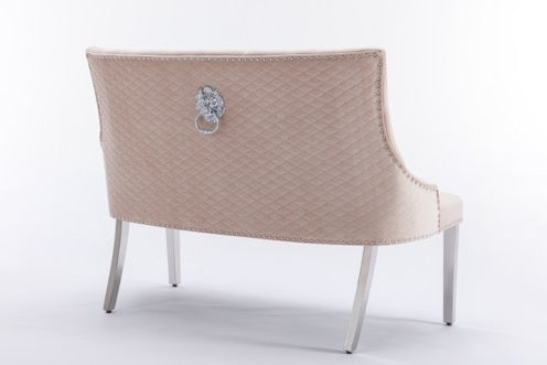 Majestic High Back Bench- Mink Chrome