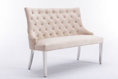 Majestic High Back Bench- Mink Chrome