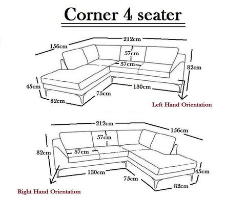 Barcelona Single Arm Left Right Hand Dylan Classic Corner Sofa