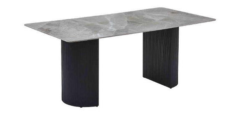 Olympia Grey Ceramic Dining Table with Olympia Grey Dining Chairs