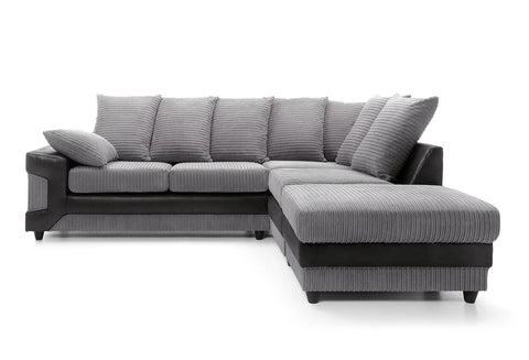 DINO Jumbo Cord 5 Seater Single Arm Left Right Hand Corner Sofa
