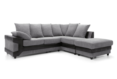 DINO Jumbo Cord 5 Seater Single Arm Left Right Hand Corner Sofa