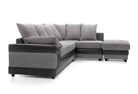DINO Jumbo Cord 5 Seater Single Arm Left Right Hand Corner Sofa