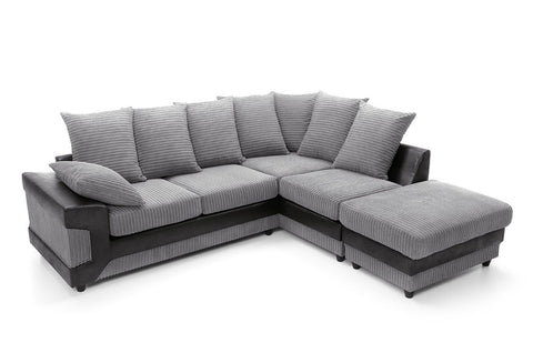 DINO Jumbo Cord 5 Seater Single Arm Left Right Hand Corner Sofa