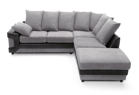 DINO Jumbo Cord 5 Seater Single Arm Left Right Hand Corner Sofa