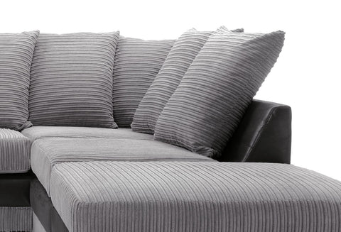 DINO Jumbo Cord 5 Seater Single Arm Left Right Hand Corner Sofa