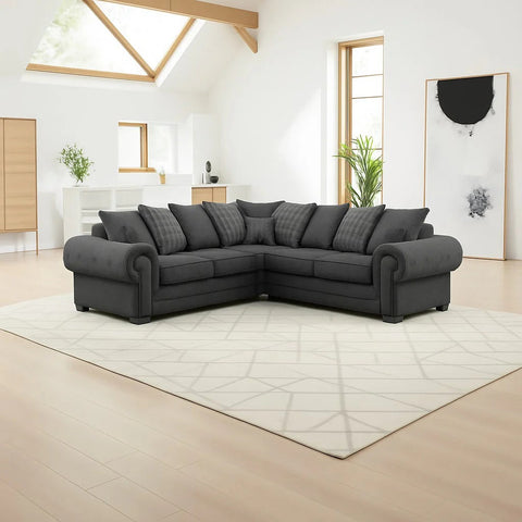 Verona Fabric 5-Seater Corner Sofa – Modern Comfort & Stylish Design
