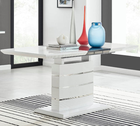 Milan High Gloss Extendable Dining Table