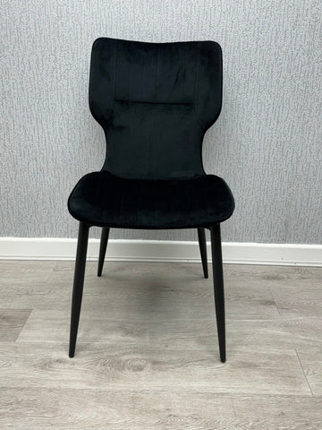 Windsor Velvet Chairs- Black