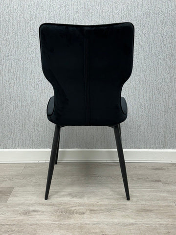 Windsor Velvet Chairs- Black