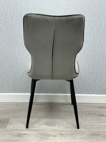 Windsor Velvet Chairs- Grey